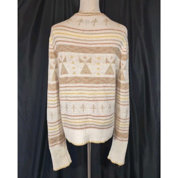 Faherty Womens Yellowtail Dragon Fly Path B Homeland Cardigan Sweater Medium - Picture 8 of 9